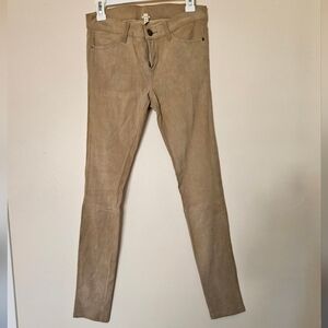 Current/Elliot Ankle Skinny Lambskin Leather Pants